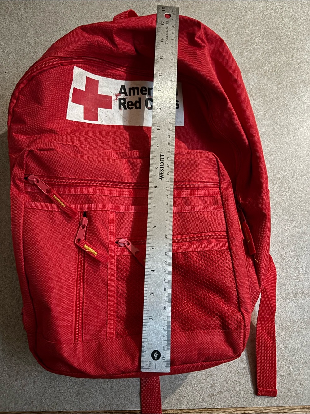 Red Emergency Backpack - Picture 5 of 7